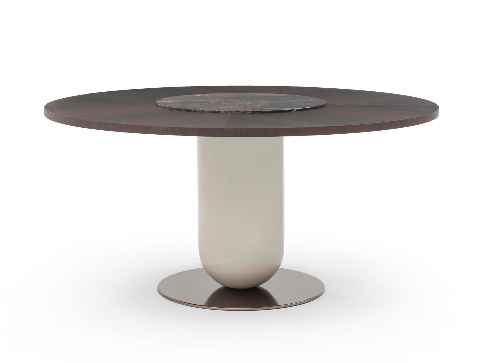 ETTORE Wooden table with Lazy Susan
