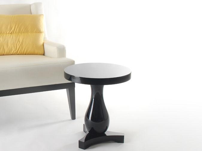 HUDSON Round solid wood coffee table