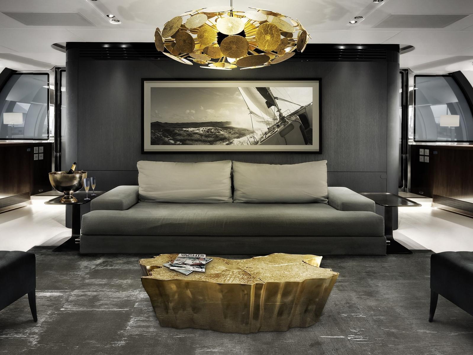 EDEN Low aluminium coffee table for living room