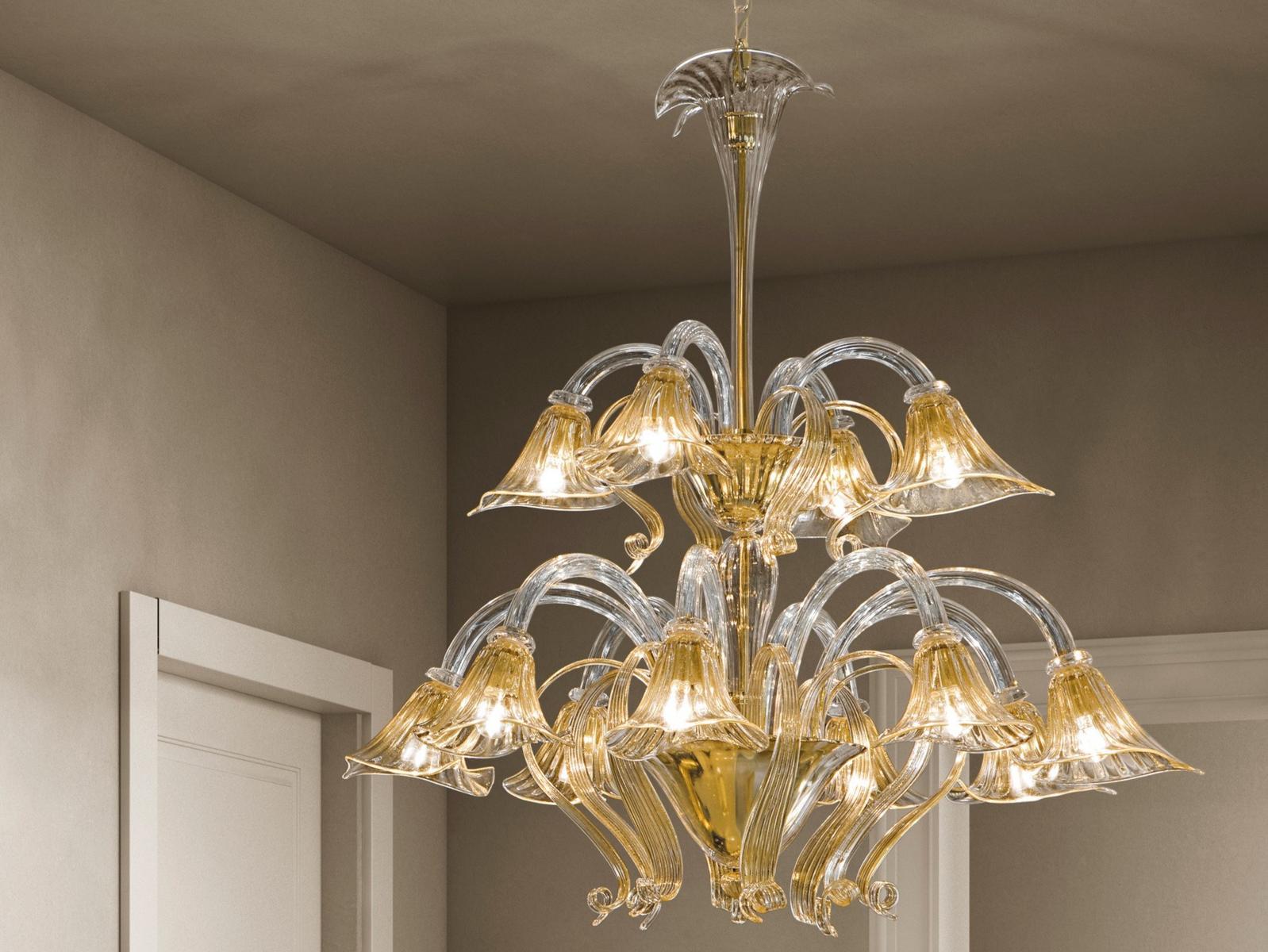 GRIMANI Blown glass chandelier