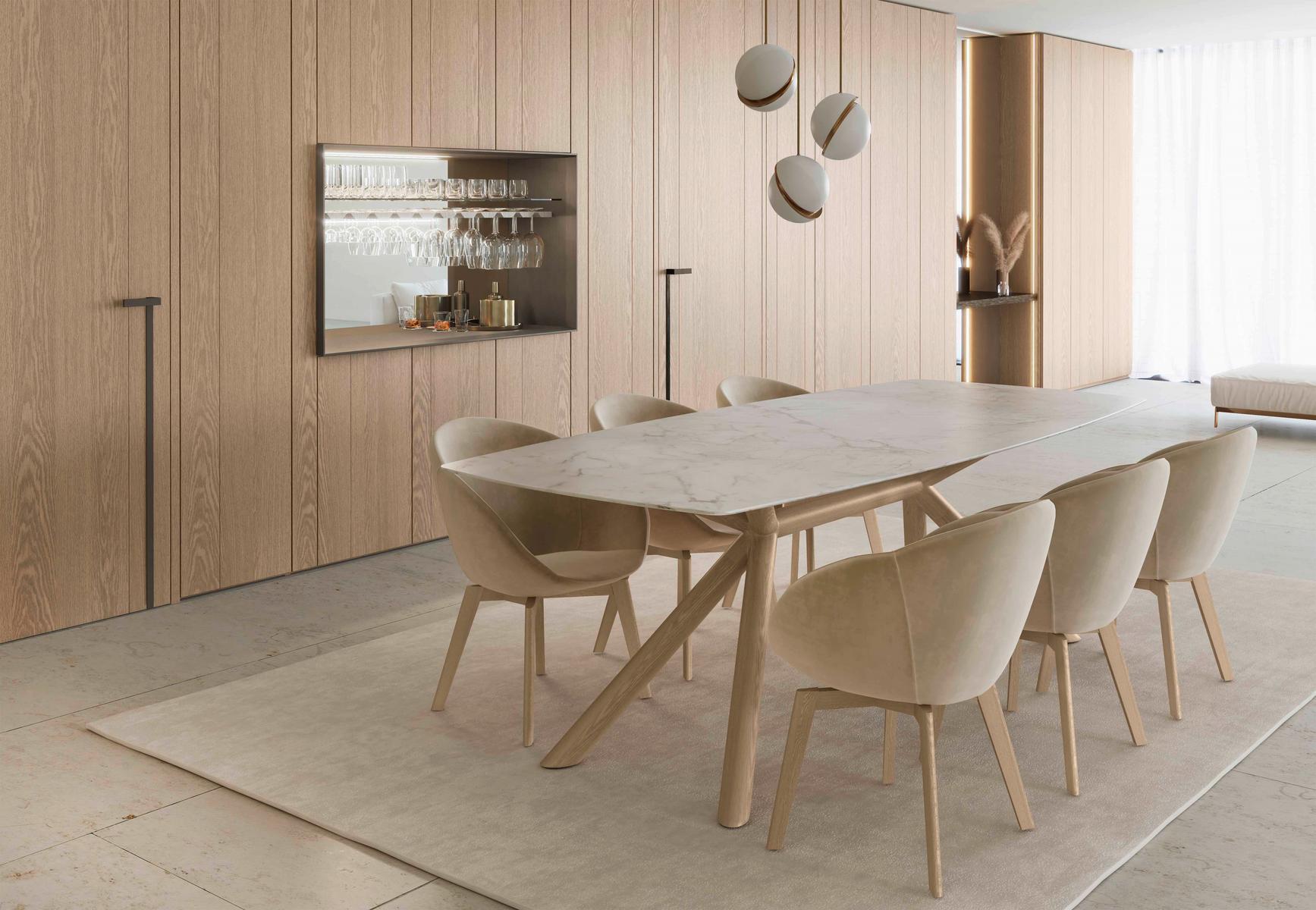 APOLLO Rectangular wooden dining table