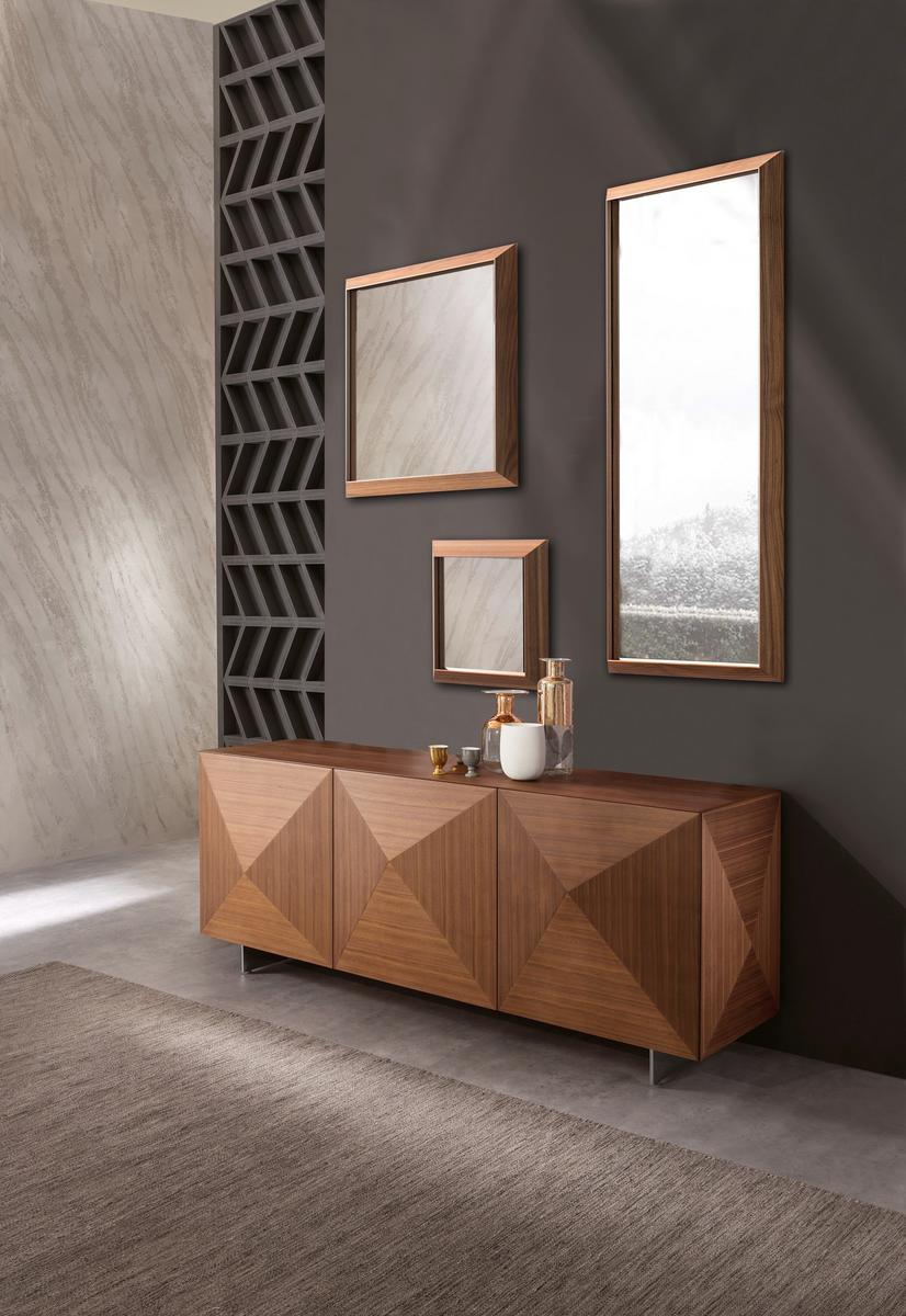 QUADRO Square wall-mounted framed mirror
