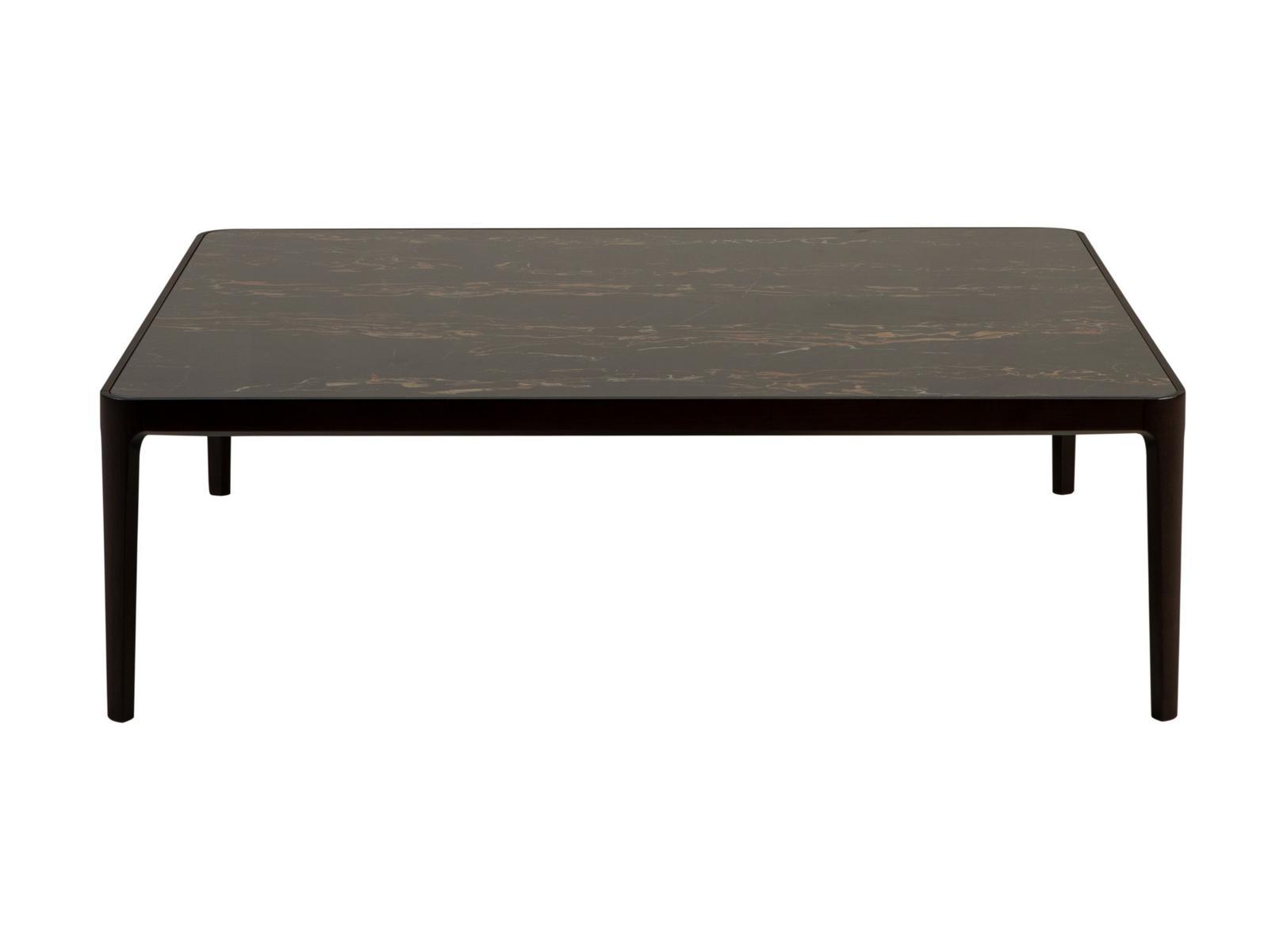 FIDELIO Low square porcelain stoneware coffee table