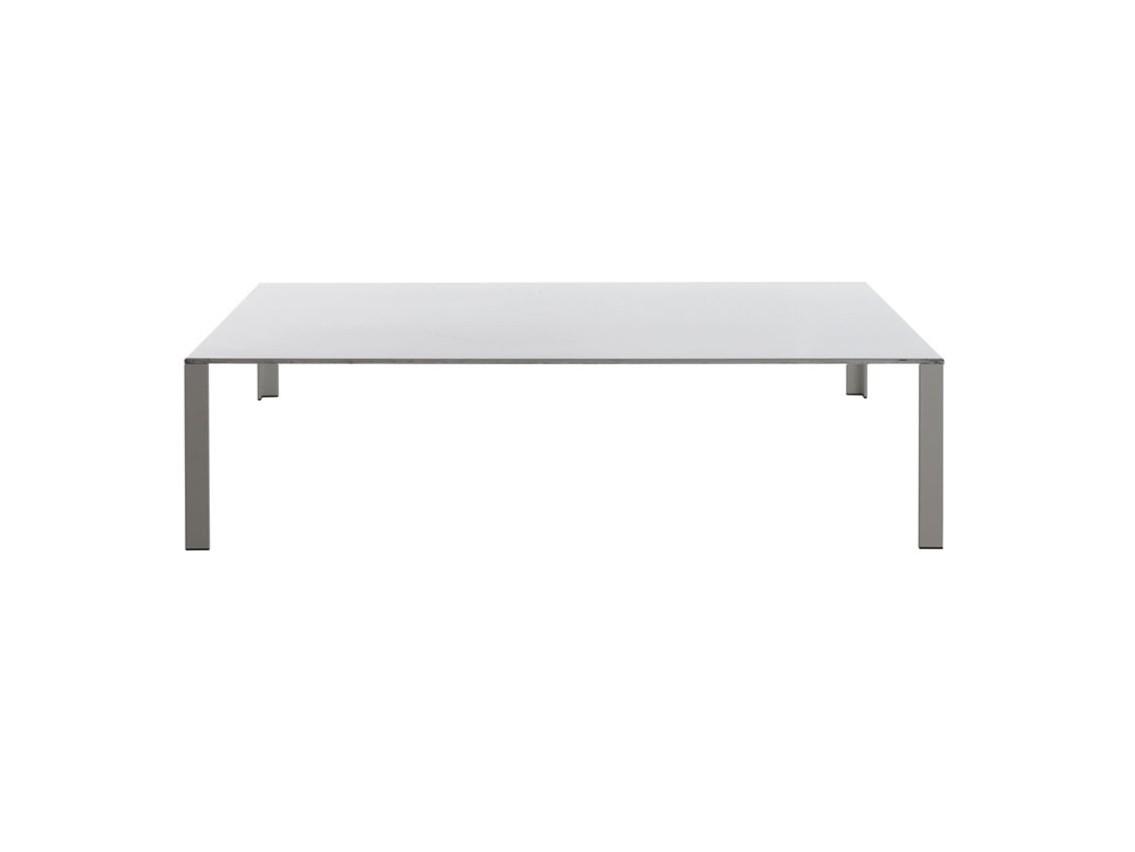 LESS LESS Low rectangular aluminium coffee table