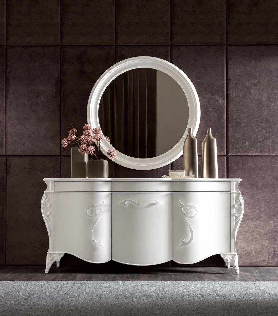 LUISA Wall-mounted framed round mirror