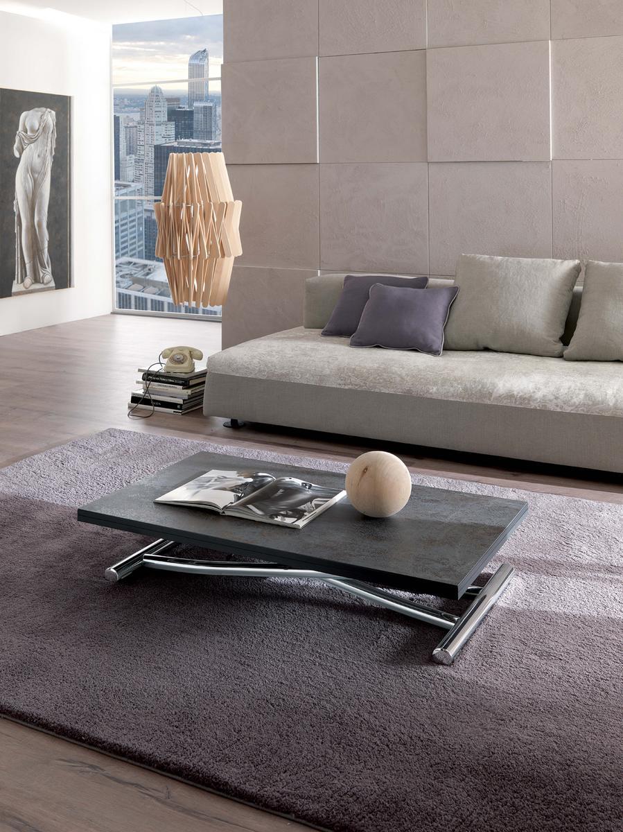 MONDIAL CR Height-adjustable rectangular coffee table