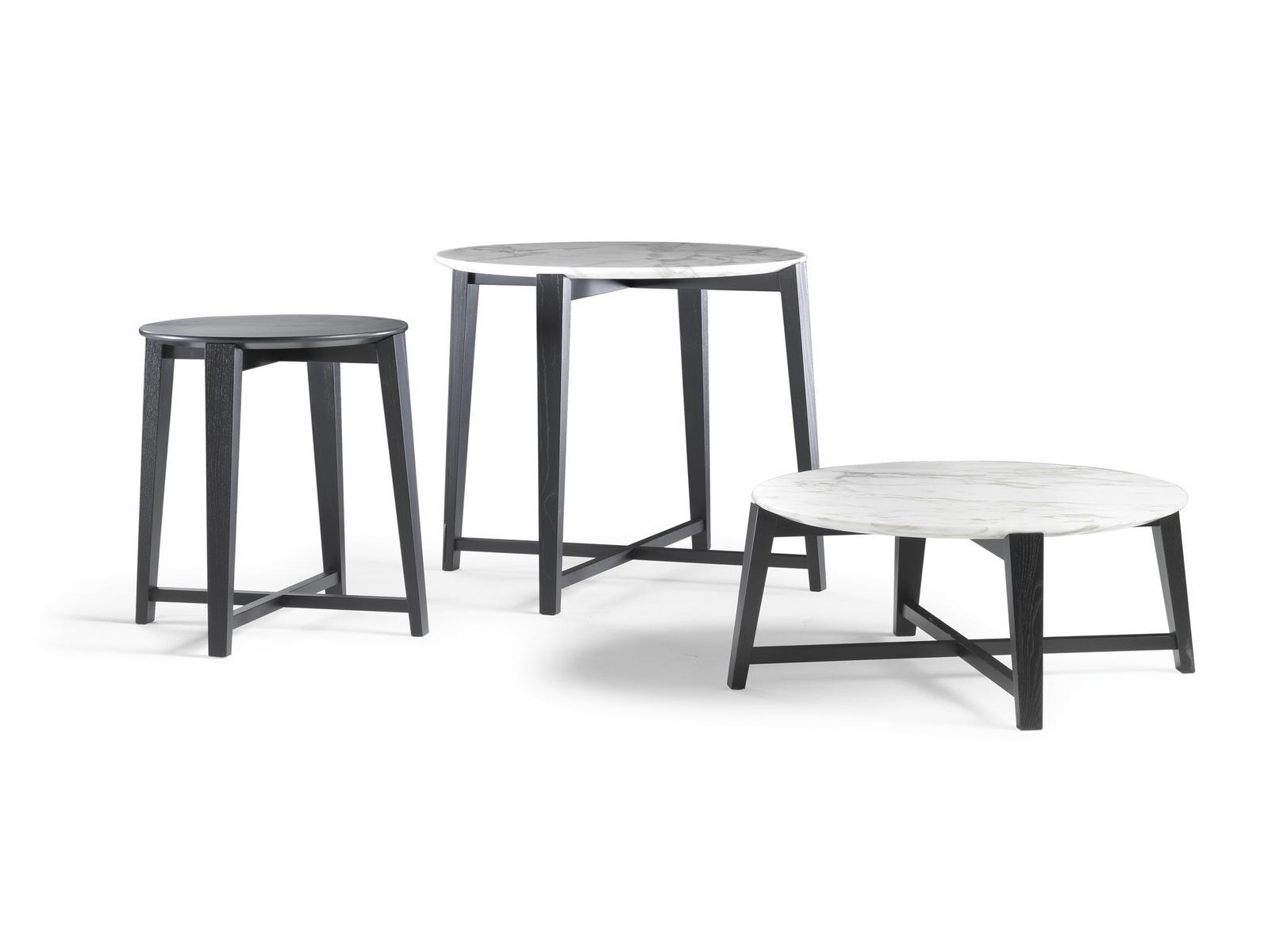 TRIS Round marble coffee table