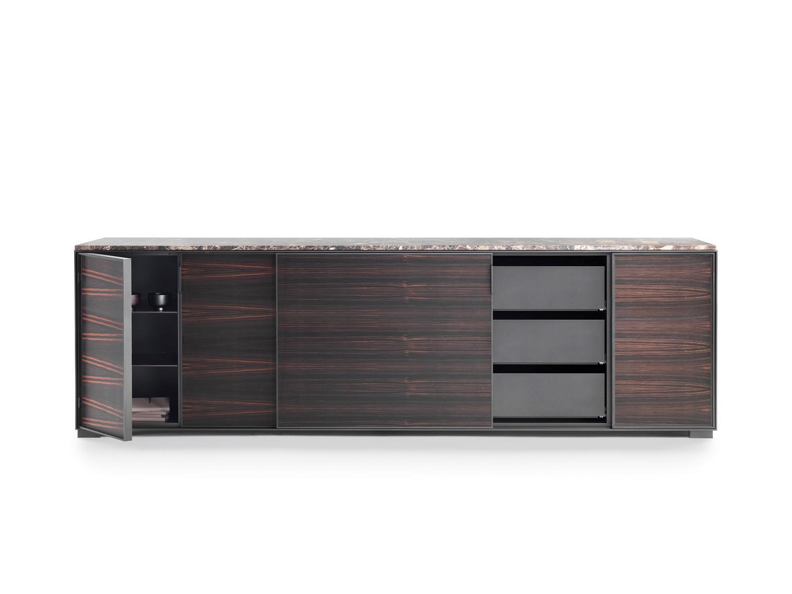 TAYLOR Wooden sideboard with sliding doors