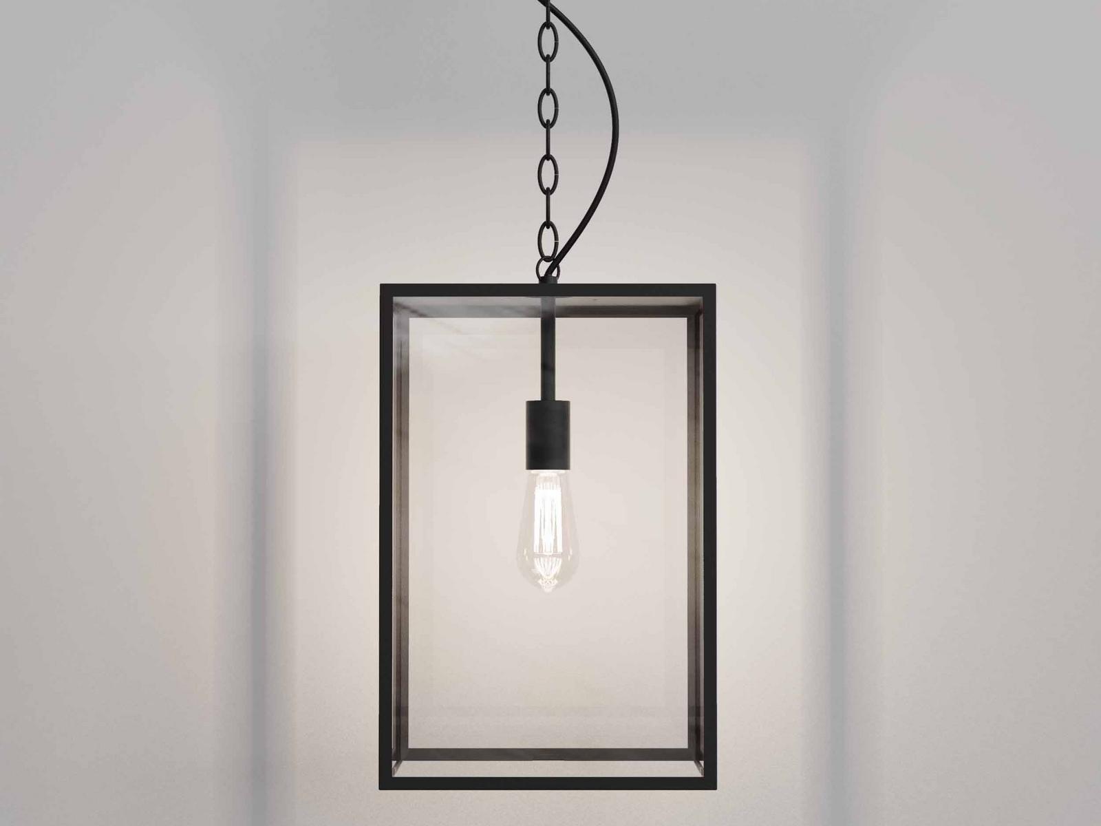 HOMEFIELD PENDANT LED Glass and Stainless Steel outdoor pendant lamp