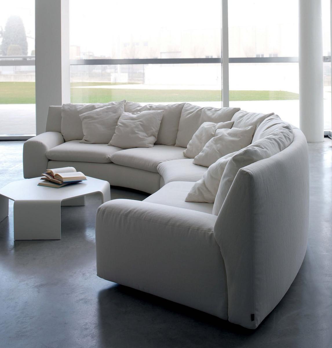 BEN BEN Curved fabric sofa