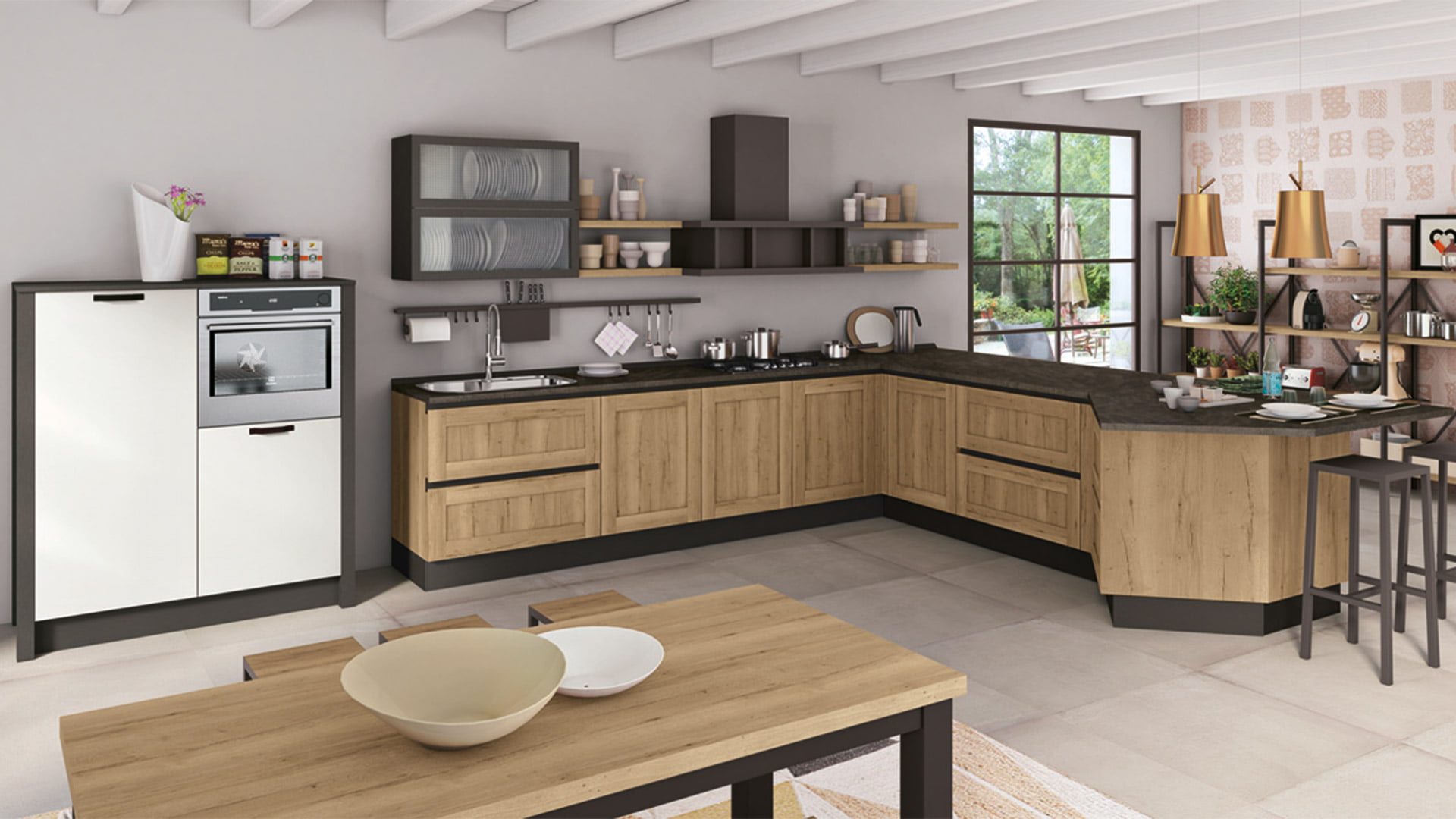 KYRA FRAME Lacquered kitchen