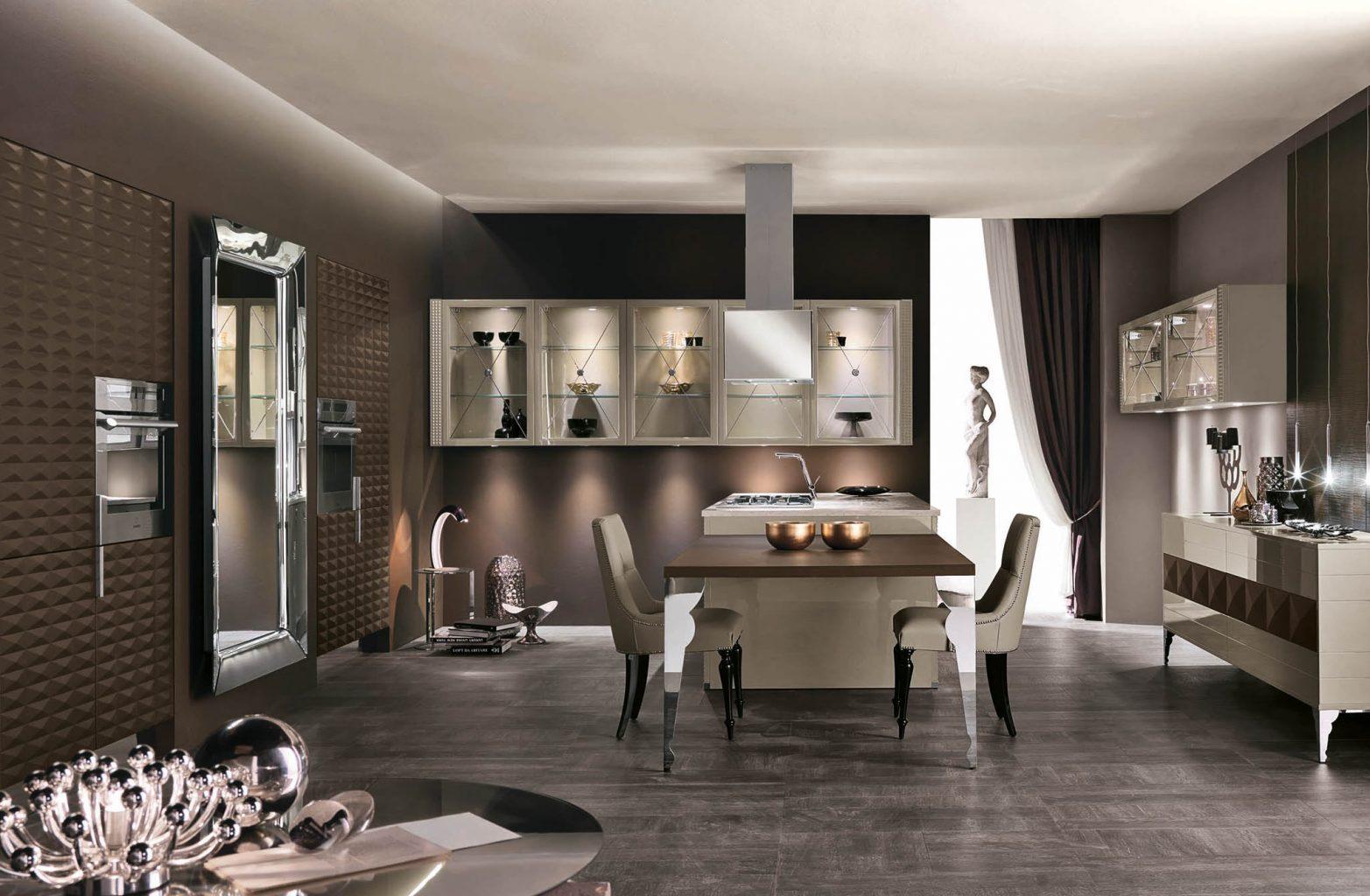 LUXURY GLAM Lacquered kitchen