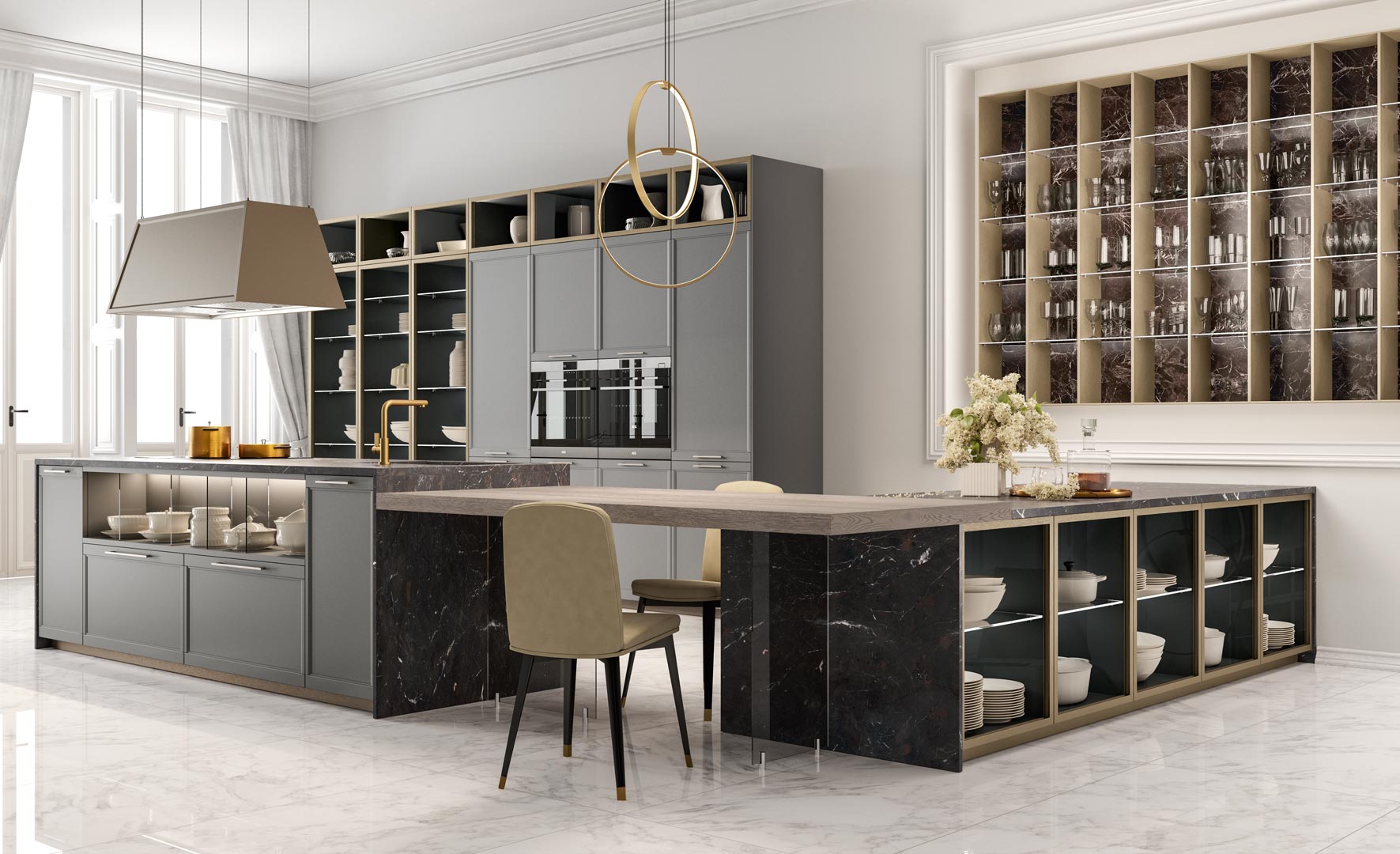 FLAVOUR Lacquered kitchen
