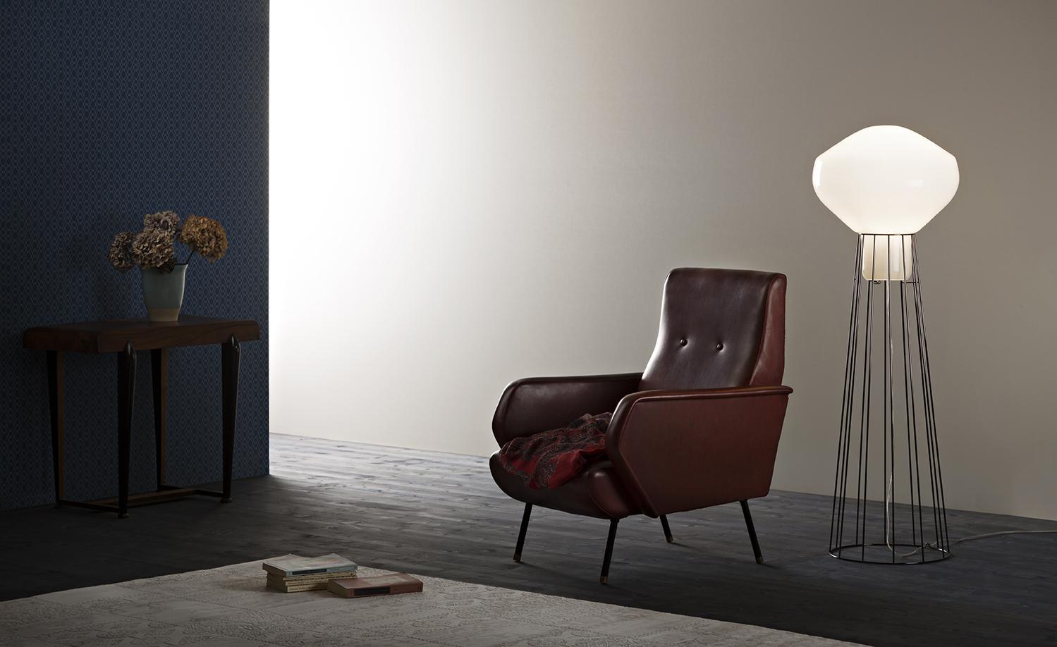 AÉROSTAT Blown glass floor lamp