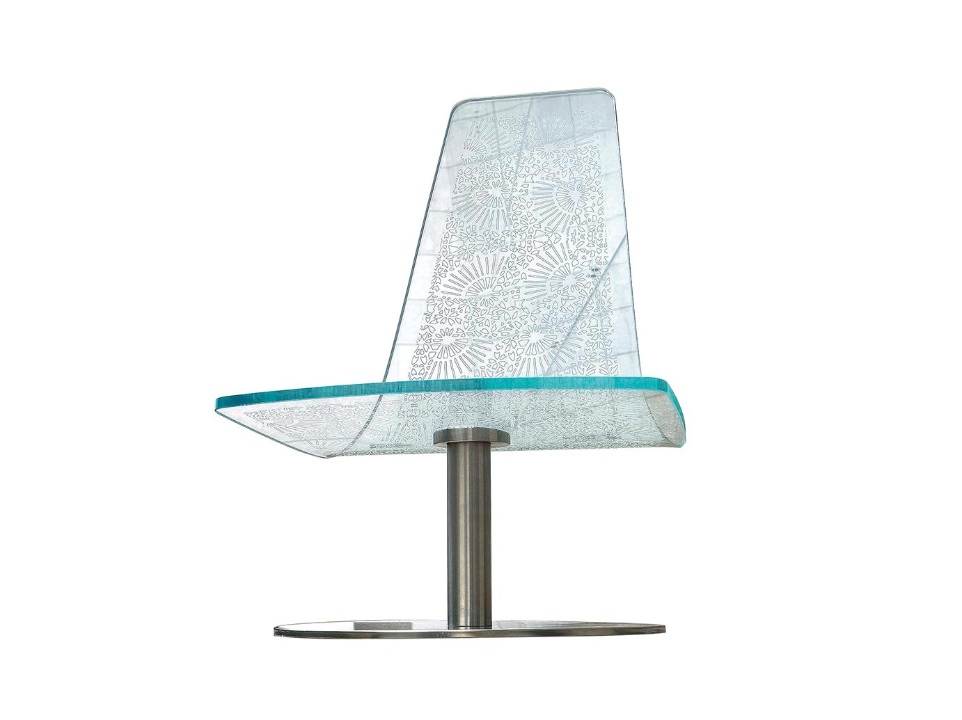 REGLAX Swivel glass chair