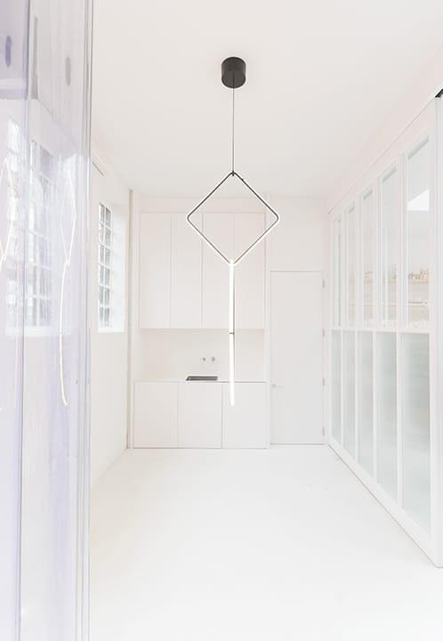 ARRANGEMENTS SQUARE LED powder coated aluminium pendant lamp