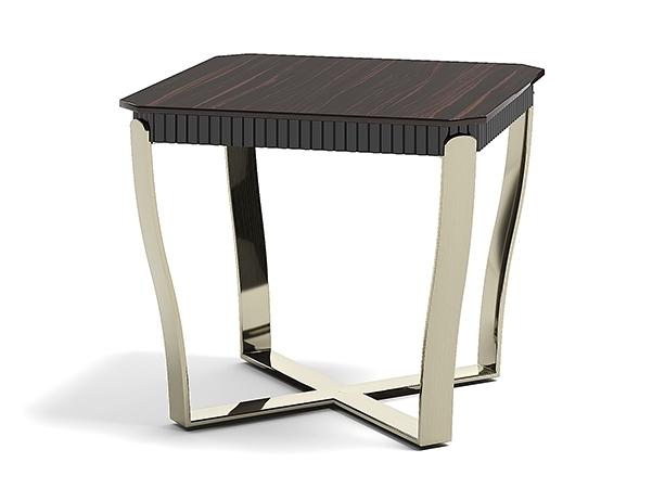 ARISTO LQ Square steel and wood coffee table
