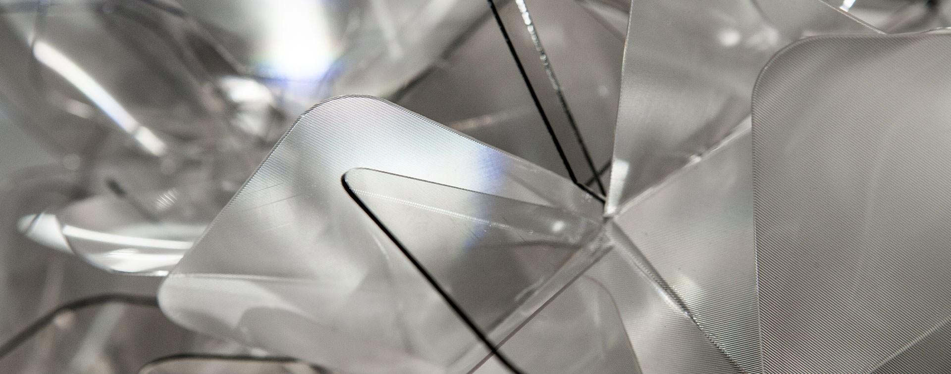 CLIZIA FUMÉ Lentiflex® and Cristalflex Fumé® LED floor lamp