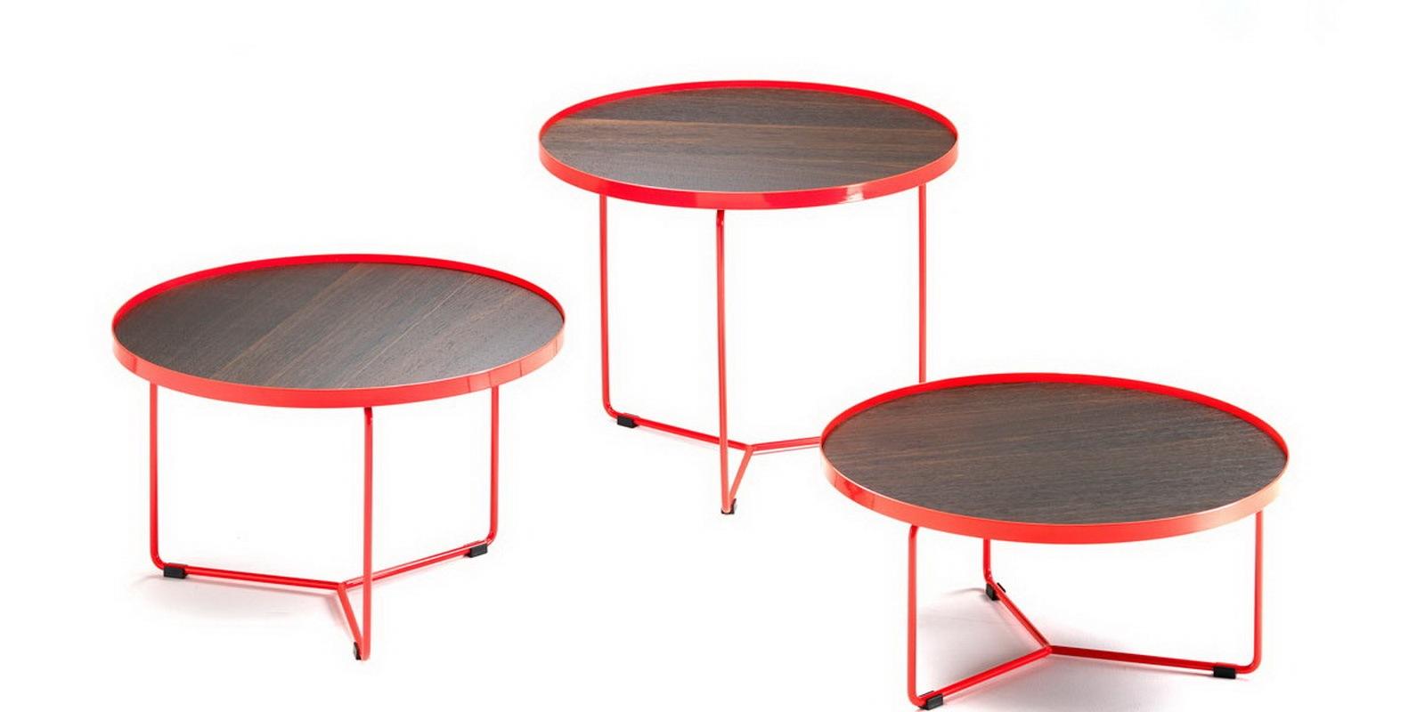 BILLY WOOD Round veneer coffee table