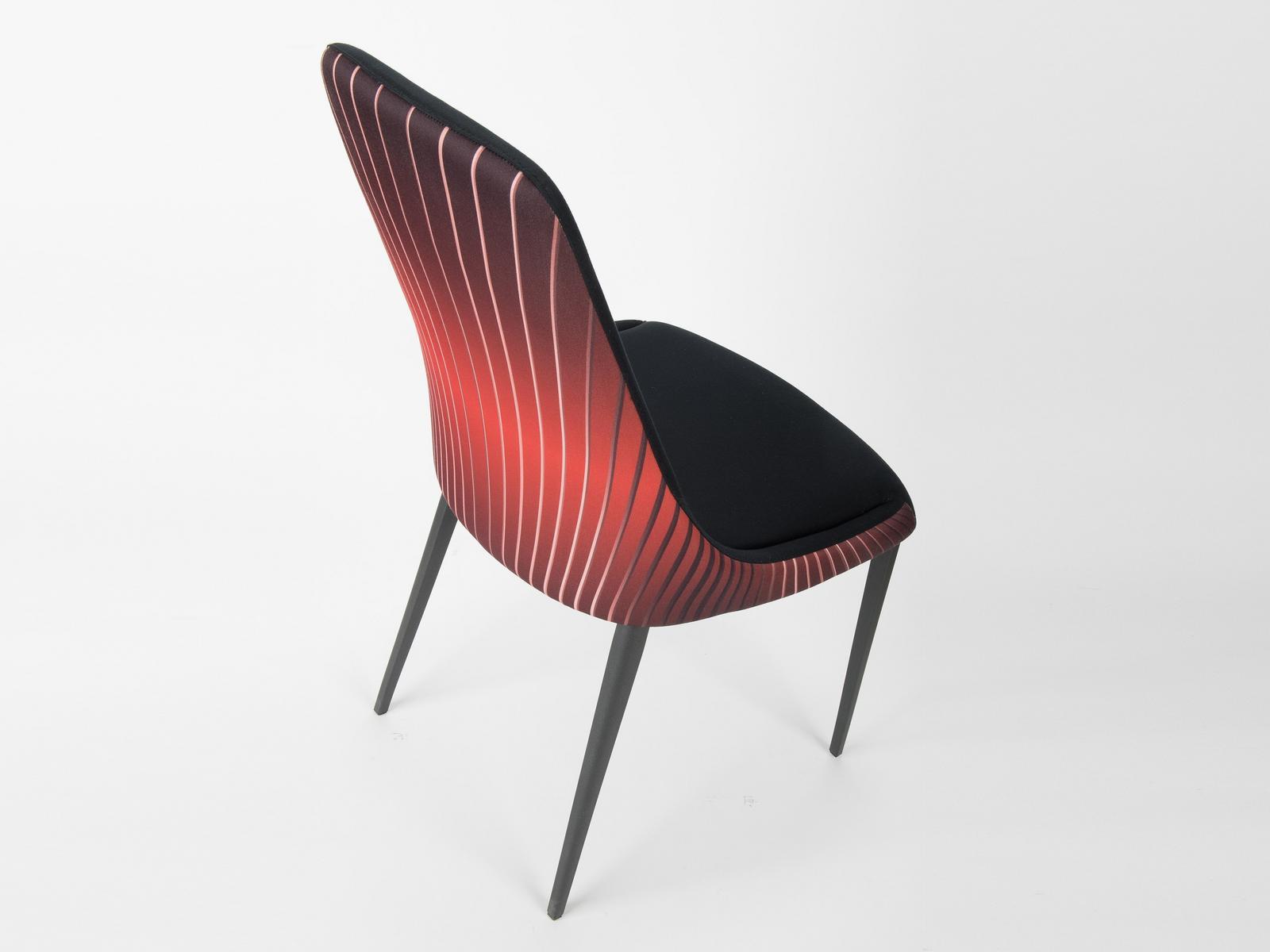 SOFIA Upholstered high-back fabric chair