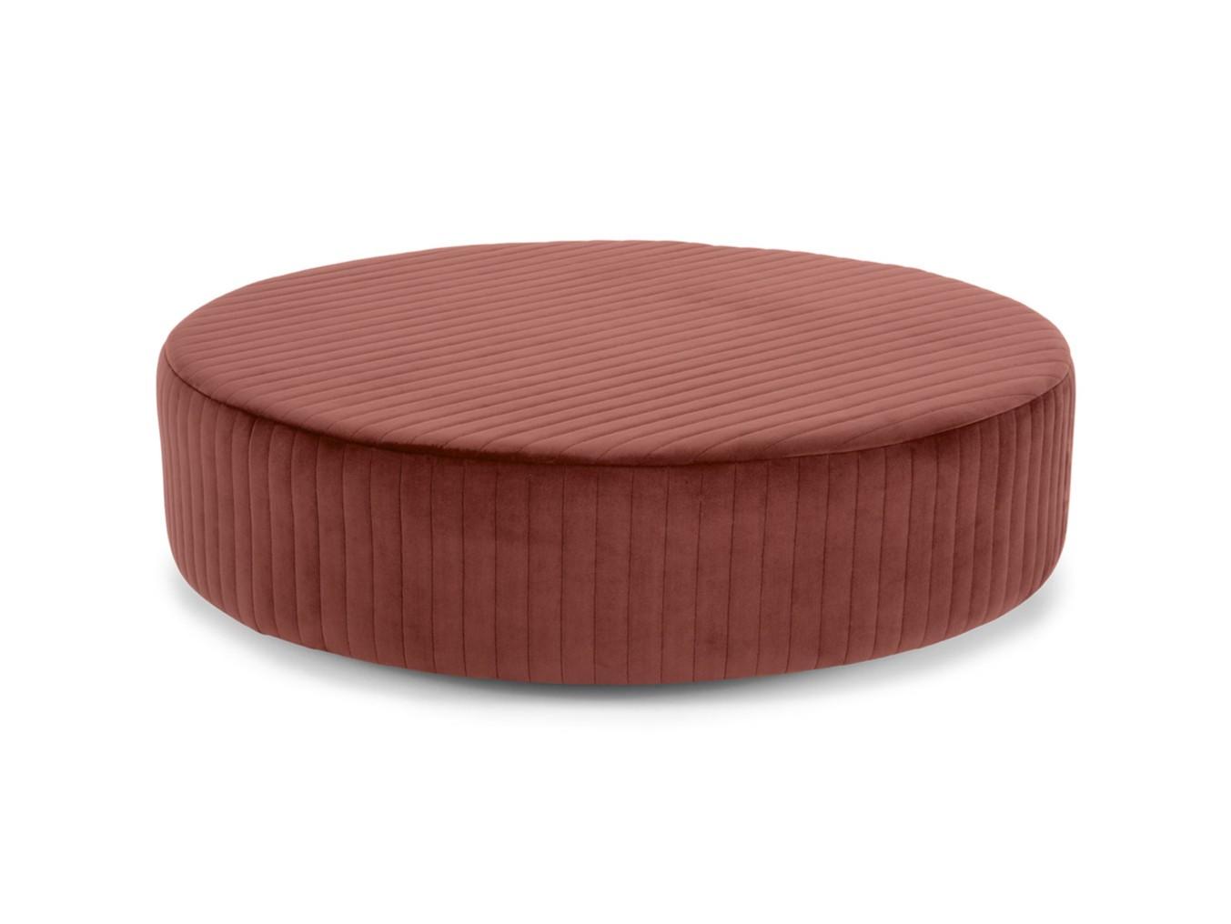FEBE Upholstered round fabric pouf