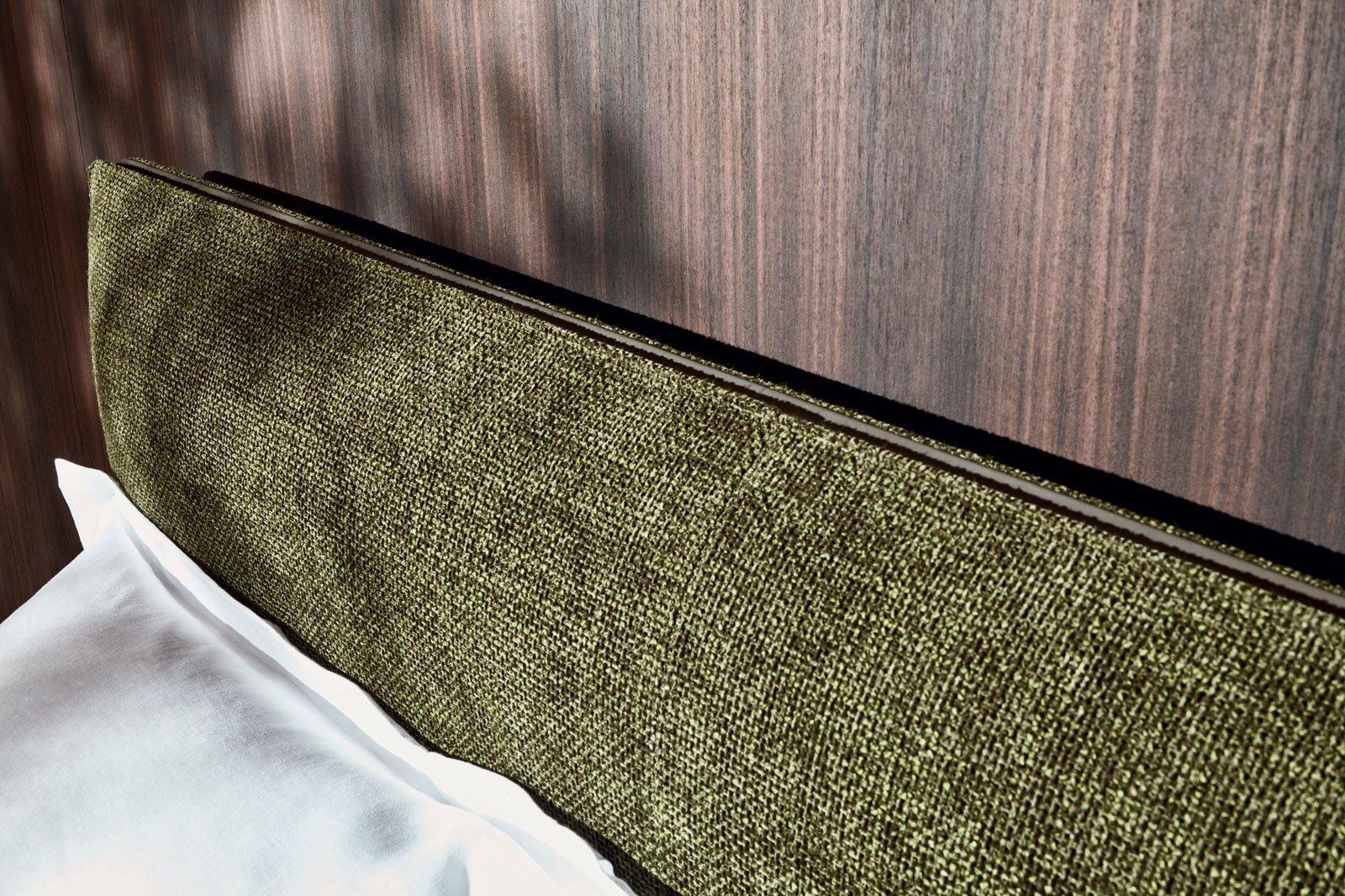 RIBBON Storage bed with upholstered headboard