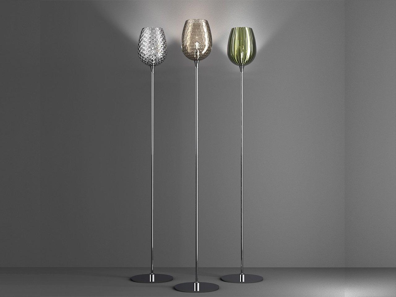 NUCE 4011/P Indirect light blown glass floor lamp