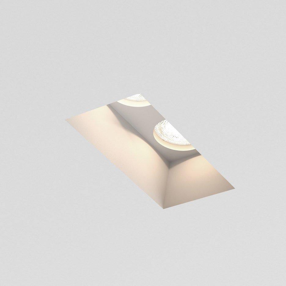 BLANCO TWIN LED multiple recessed plaster spotlight