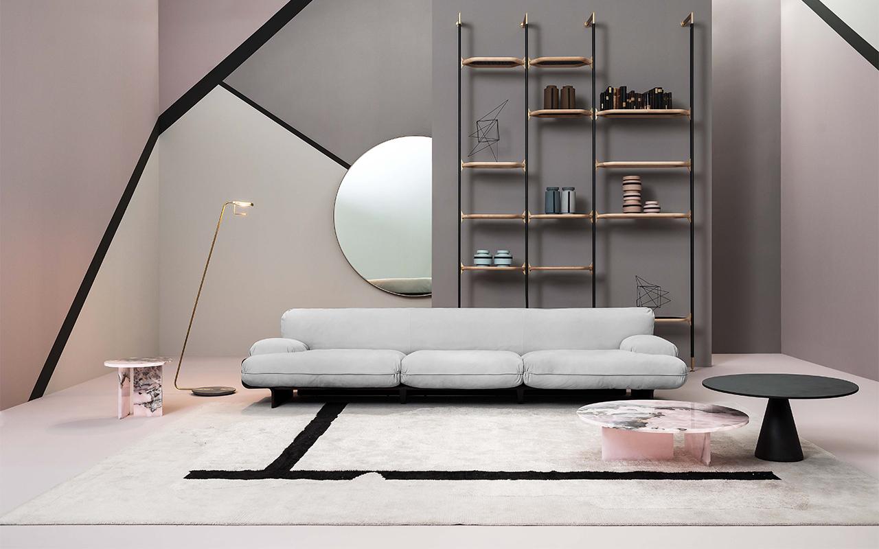 MARLENE Round wall-mounted framed mirror