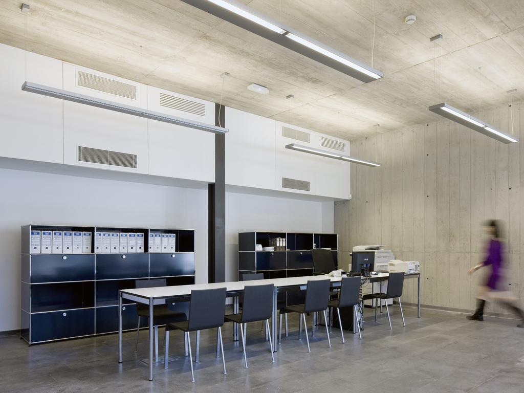 HALLER TABLE FOR SHARED WORKSTATIONS Rectangular laminate workstation desk