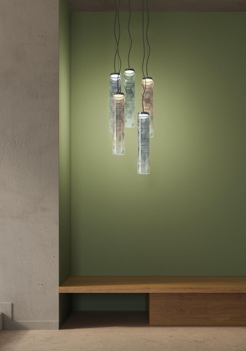 JER LED glass pendant lamp with dimmer