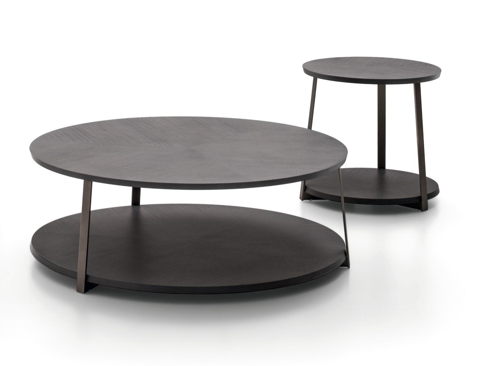 KAILUA Wooden high side table with integrated magazine rack