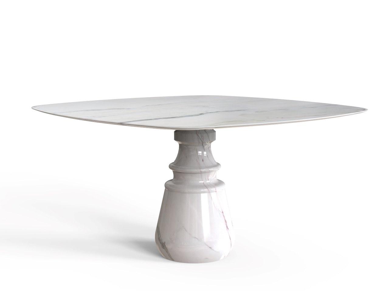 PIETRA SQUARE Square marble dining table