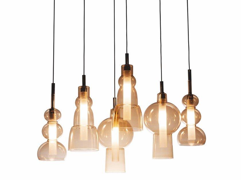 BLU NOTE Adjustable glass pendant lamp