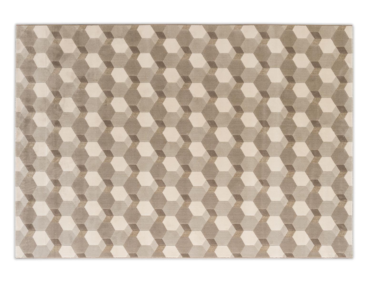 CEMENTINO Synthetic fibre rug with geometric shapes