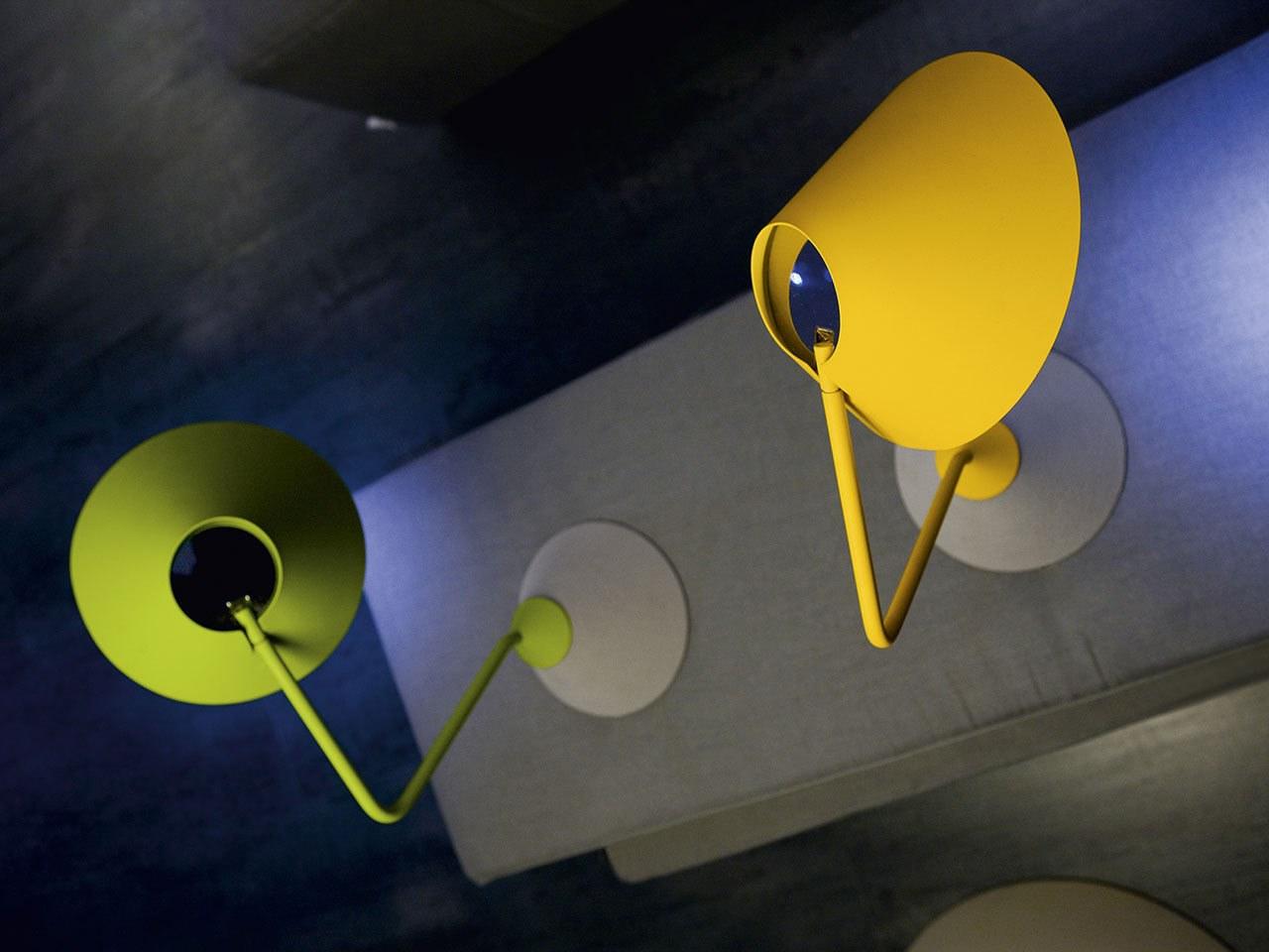 FLAMINGO LED with swing arm metal table lamp with cement base