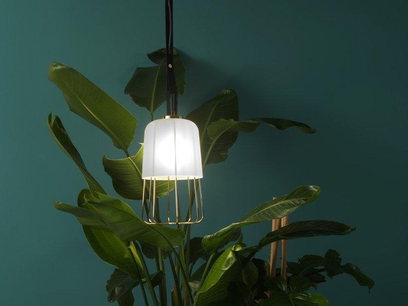 MEDÙ LED glass and iron pendant lamp