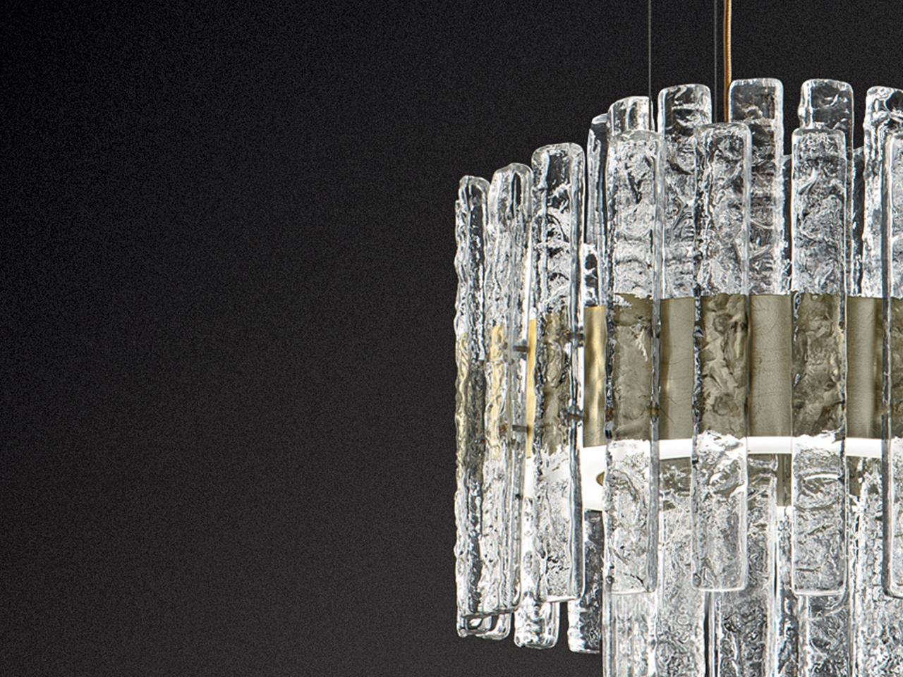 VEGAS S RD 60 DB LED glass pendant lamp with dimmer