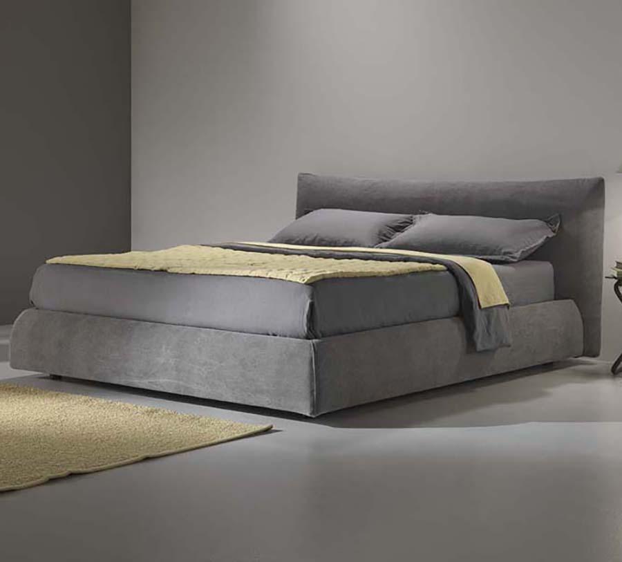 PILLOW Fabric bed with high headboard