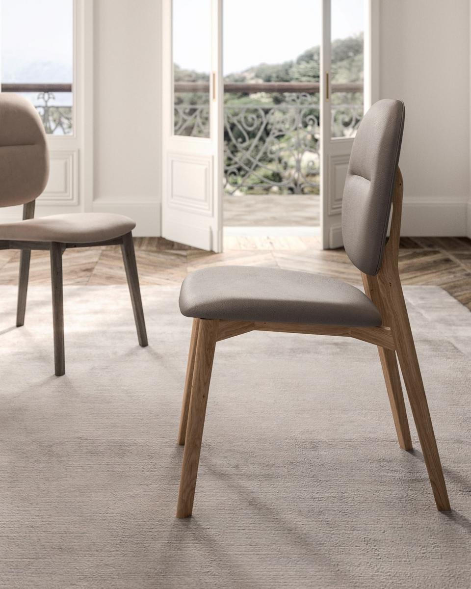 GIOTTO Open back leather chair