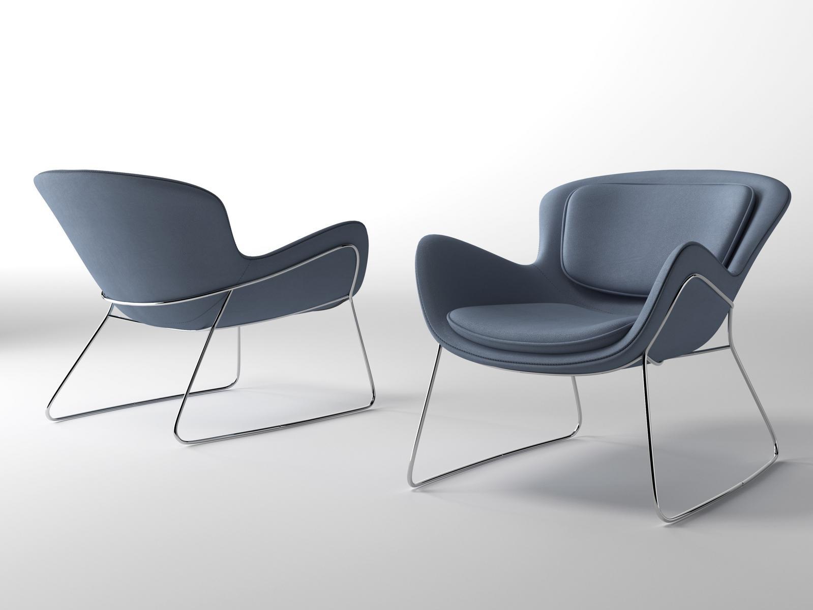 MEGHAN Fabric easy chair with armrests