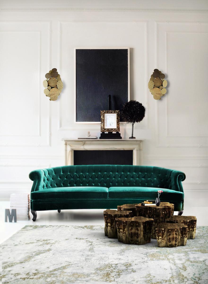 EDEN CERAMIC Brass side table