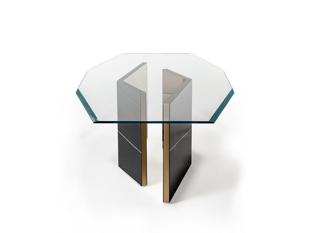 CUBITUM 72 Octagonal glass dining table