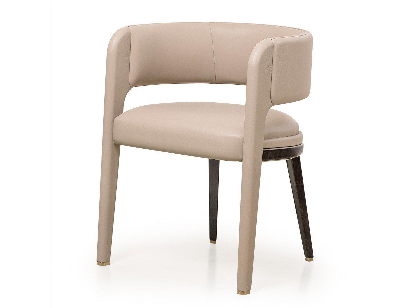 ECLIPSE Leather easy chair with armrests