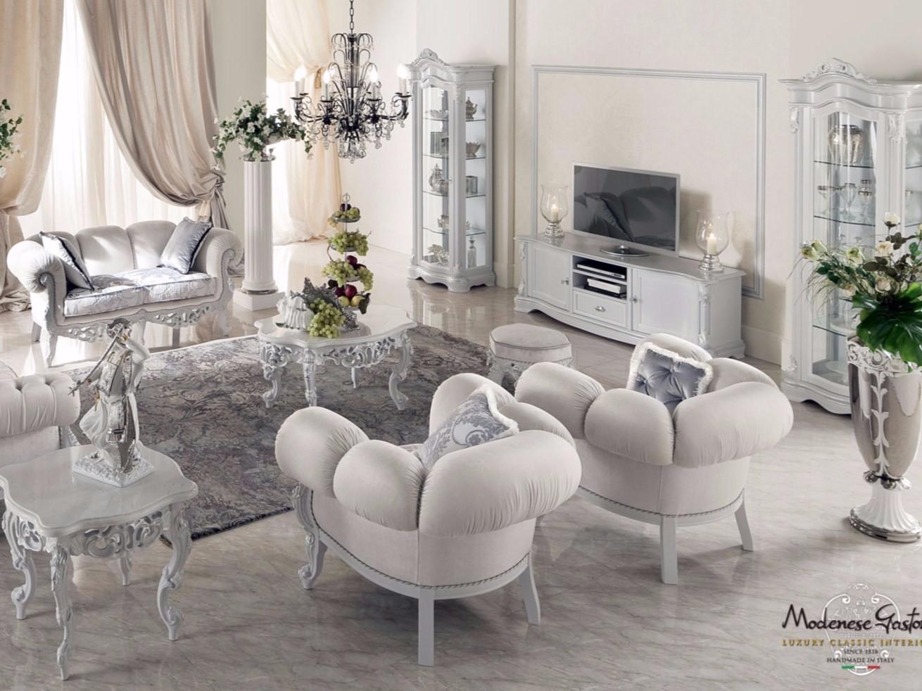 13528 Classic style upholstered fabric pouf