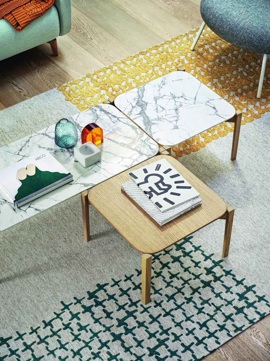 PALETTE Square ceramic coffee table