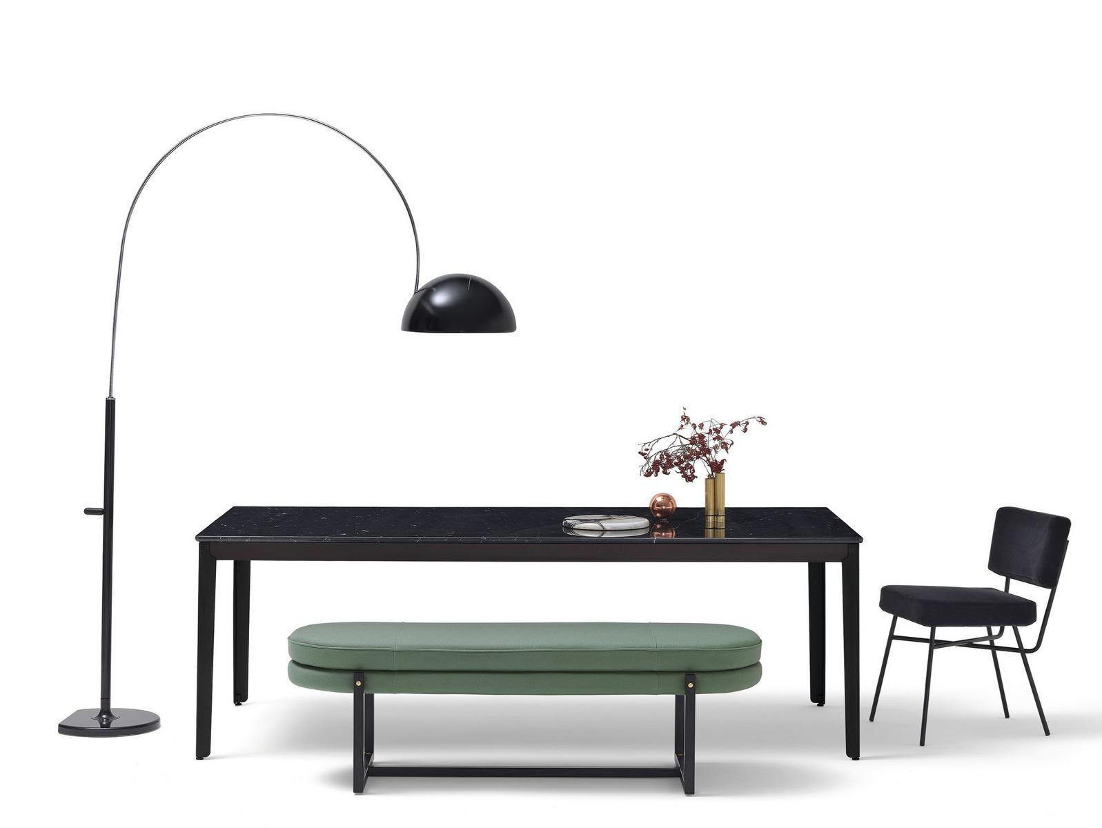 SIGMUND Upholstered fabric bench