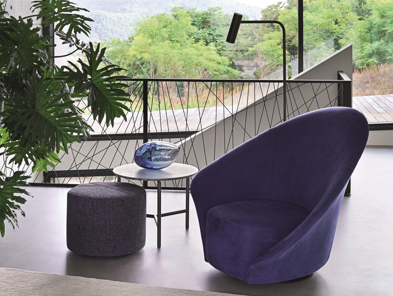 LILIA Swivel upholstered easy chair