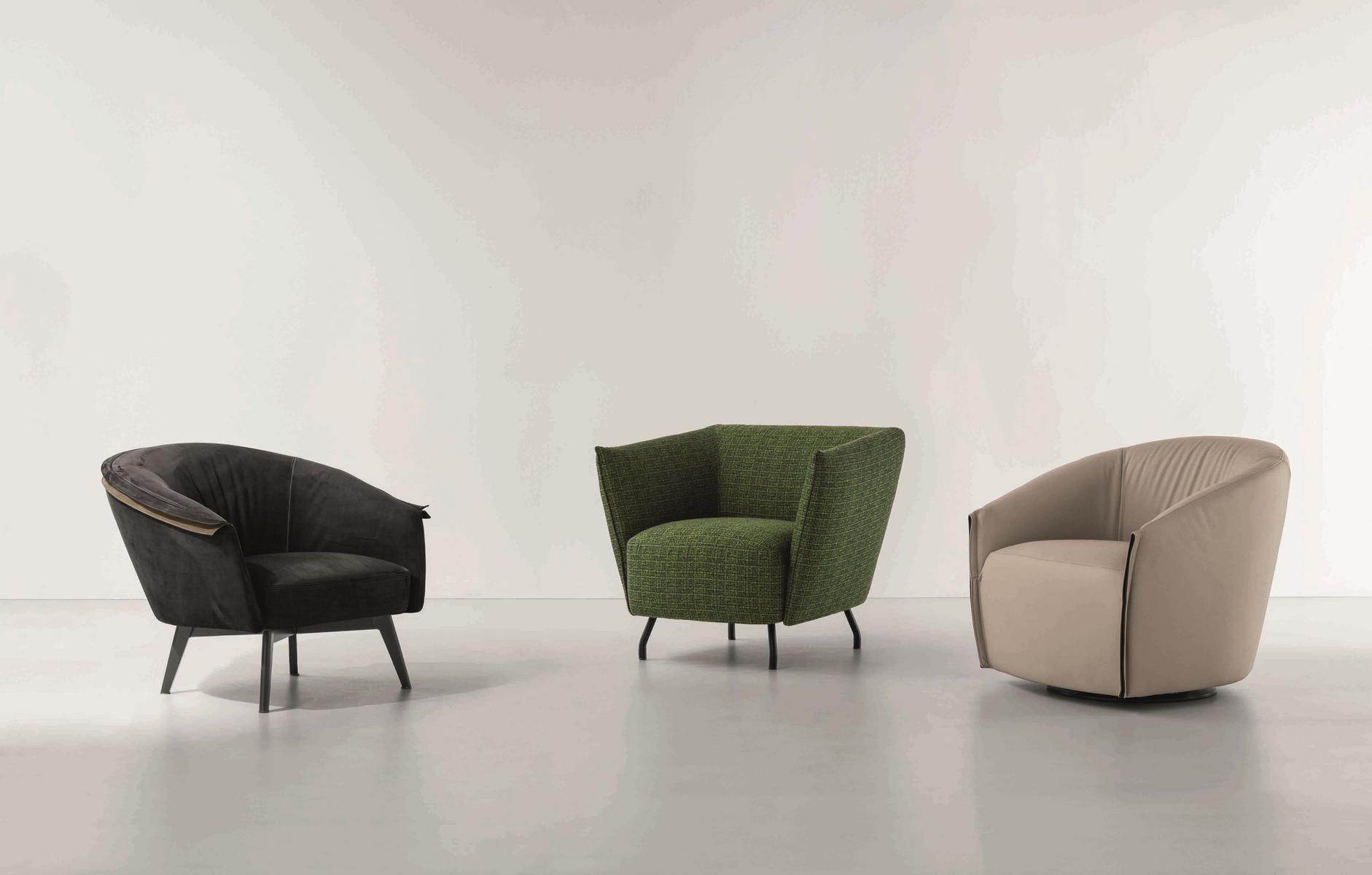 ARNO Upholstered fabric lobby chair with armrests