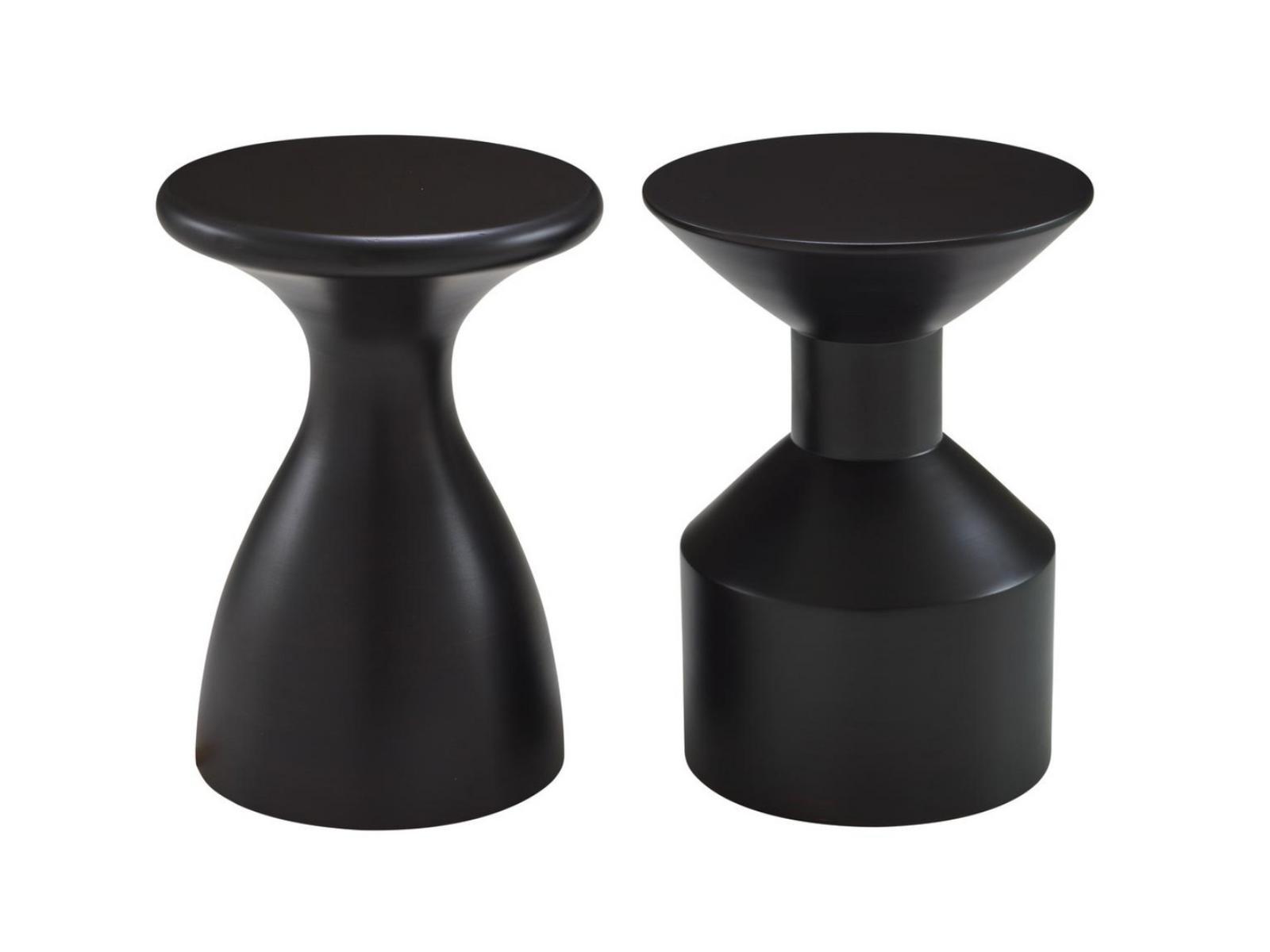 GEOMETRY Low solid wood stool